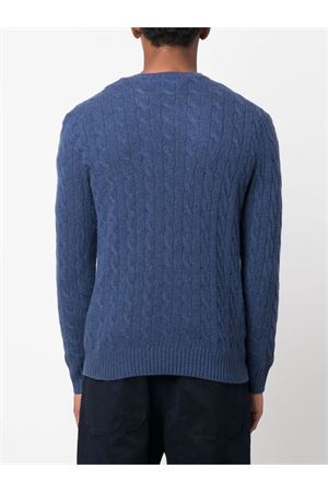 Navy blue wool blend sweater RALPH LAUREN | 710876762017NAVY
